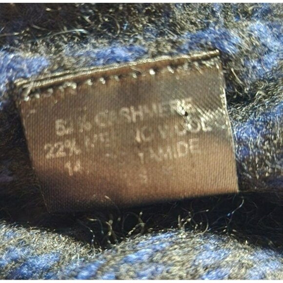 Nells Nelson Cashmere Wool Blend Top Size M / 38IT – Black & Blue – Bateau Neck - Picture 4 of 7